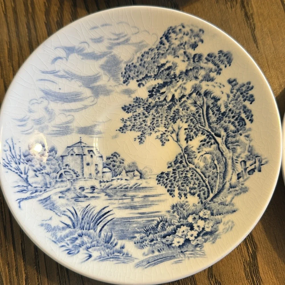 Wedgewood Countryside Blue White cup Saucer Wedgwood English Country